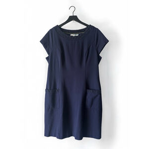 Boden Broderie Navy Blue Ponte Dress Women’s Size 12